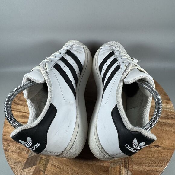 Adidas Shoes Womens 7.5‎ Superstar Running Sneaker White Leather - Picture 4 of 7